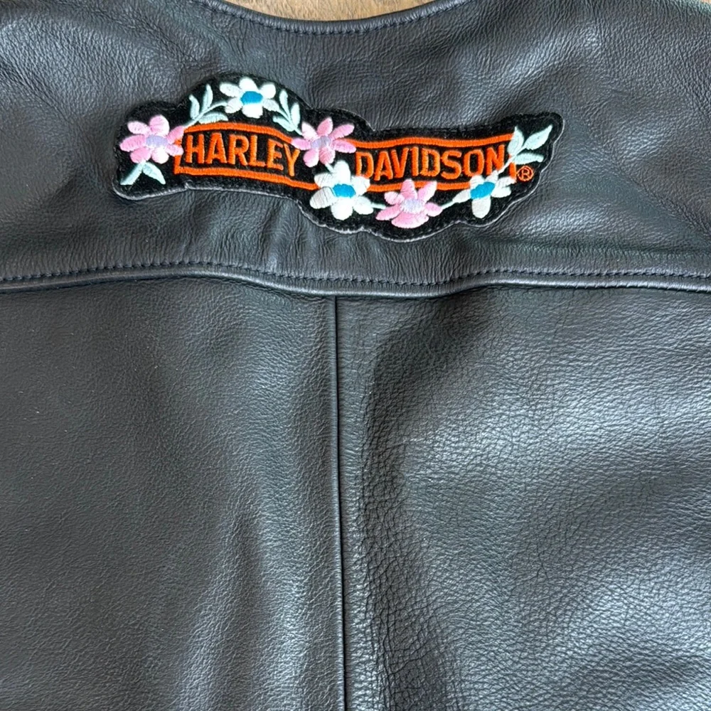 Harley-Davidson Women’s Medium Airbrushed Rose Betty Boop Vest - Picture 8 of 9